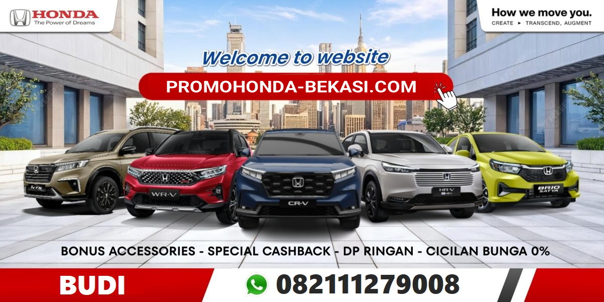 Promo Honda Brio WR-V BR-V CR-V City HR-V Civic Accord Step WGN di Bekasi Jakarta Bogor Cikarang Cibitung Tambun Karawang Jawa Barat Indonesia